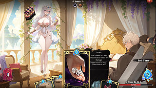 Aura 2 Lust of the Gods Hentai Game Ep.1 Stripping SEX battle with my GODDESS WIFE !