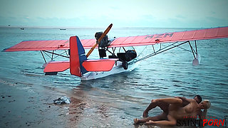 Caylian Curtis Fucks a Pilot on a Secluded Island Beach
