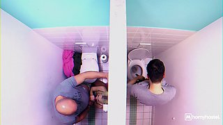 Lovita Fate Surrenders to Bathroom Passion with Stranger
