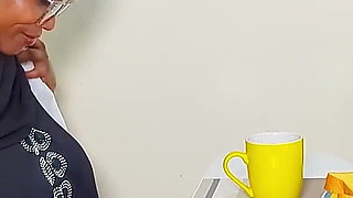 Shameless Muslim Hijabi Sucks Her Stepbrother's Cock and Gets Fucked Before Breakfast