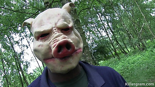 MILF Cum Slut Wife Sucks off Strangers in the Woods and Get Her Tits Covered in Cum