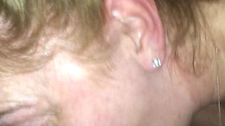 Redhead Stepdaughter, Deep Throat’s Stepdaddy’s Cock and Swallows His Load