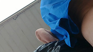 Leave My Cell Phone Recording My Stepmom While Cleaning the Sidewalk