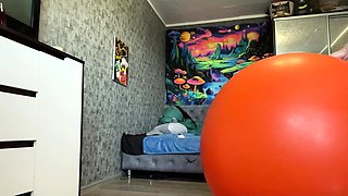 Amateur striptease and Solo masturbation