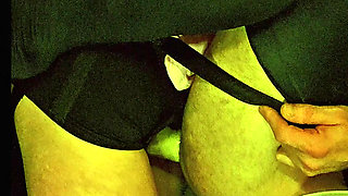 Femdom Wife Pegging Husband with Big Dildo and Very Deep