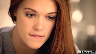 Redhead beauty Kimberly Brix gets wild in interracial bedroom scene