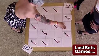 Amateur Lesbian Teens Aften Opal & Celestina Blooms Play Strip Memory Game With Lost Bet Striptease