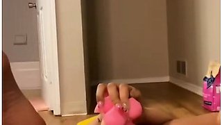Hard cumming under rough kisses and restraint