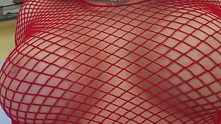 Blonde babe gags on two massive cocks then gets fucked on both holes