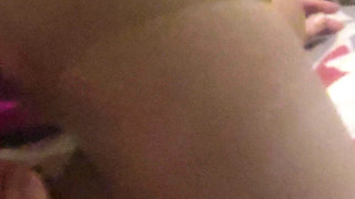 Masturbating in Sheer Pantyhose with a Dildo