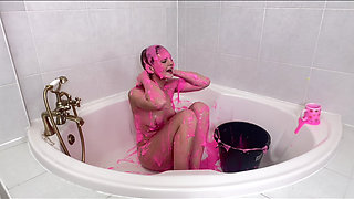 Georgia Brown Enjoys Her Pink Gunge Strip