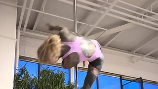 Do You Like My New Poledance Trick?follow Me for Mor Wild Content Now.