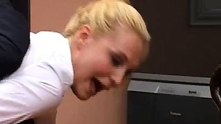 Blonde fetish slut spanked with passion