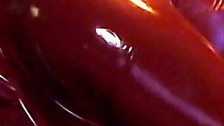 Latex MILF Serves The Neighbor Boy With Her Mouth