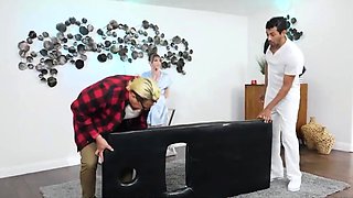 Masseur Gets An Oily Footjob.Melody Marks / Brazzers