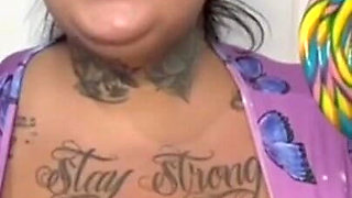 Plus-size Woman Sucking on Her Lollipop - Full Version