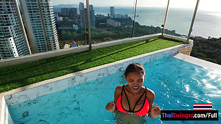 Big ass Thai amateur girlfriend first time anal fuck recorded