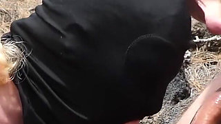 Tied up in the Woods to Be Throated, Whipped and Covered with Cum in Mouth and Face - Male Domination