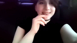 Marie Purr Starts Fingering Wet Pussy in Taxi