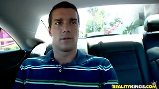 First Time Auditions - Horny Brittney Miller Gives Very Good Blowjob in Car so Ramon Nomar Can Cum All Over Face