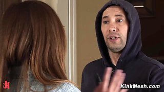 Flirtatious babe dominated and rough pounded