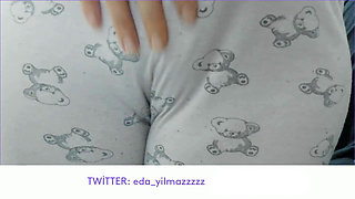 Cameltoe- Masturbation in Pajamas- Puffed Pussy- Turkish Porn
