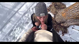 Outdoor Sex in the Park in Winter