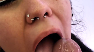 Little Slut with a Princess Face Wants to Squeeze Out All the Milk and Swallows Every Last Drop!