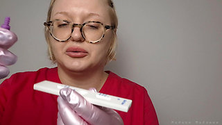 Doctor Does a Covid and Flu Swab Test to Herself; Doctress Madame Madomme