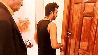 Desi Threesome video Stepfather and stepson had hardcore sex with their stepsister and Fuck her pussy. Indian Audio