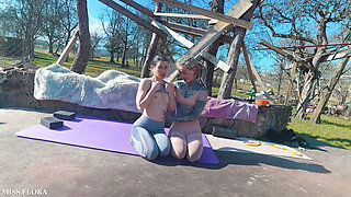 JOI Stretching in Yoga Leggings with Anuskatzz German