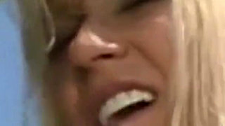 Bootylicious Blonde Has a Passionate Fucking by the Pool and Gets Cum Splashed Face.