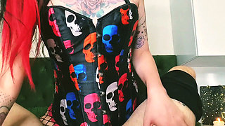 A HALLOWEEN VAMPIRE will scratch your body and fuck you in the ass with a strap-on, laughing at your helplessness. POV