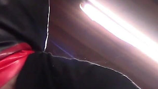 I'm bound and hooded on high heels and pantyhose, deepthroat a big cock for 24 minutes and swallow cum