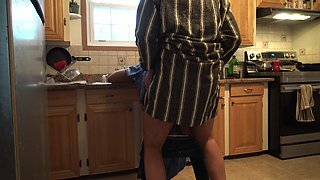 my husband fucks my asshole in the kitchen