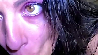 Shiny Jumpsuit, Butt Plug and Cum All Over My Brown Downjacket Twice