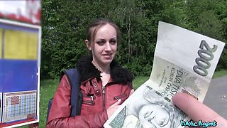 Tomas Hyka's brunette sex by Public Agent