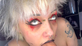 Blowjob Boyfriend Birthday Sloppy Deepthroat Lipstick Spit