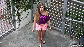 Mofos - Brunette Kaylee Banks & Tony Film a Project but End up Filming Her First Anal & POV Sex