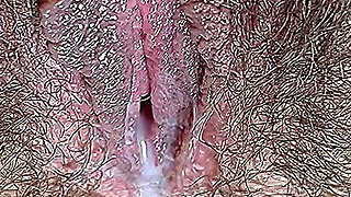 Hot Stepmom Plays with Her Dirty and Hairy Close-up