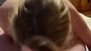 Cute Wife Gives Head and Gets a Mouthful of Cum