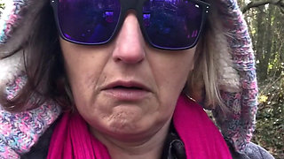 It’s Rather Nippy Out! Playing with My Boobs and Bush During a Freezing Walk in the Woods!