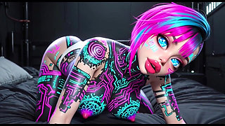 Cute Sexy Talk and Boobs, Ai Animation