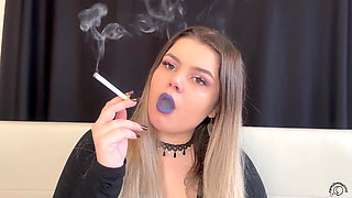 Worship My Smoke: BBW Goddess Puffs Cig & Vape