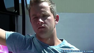 Cfnm pornstars jizzswapping pound festival