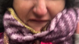 Flashing My Tit with Rock Hard Nip in Fucking Filthy Weather