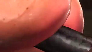 Restricted area. A sexy ebony in restraints gest fucked hard by a black big cock