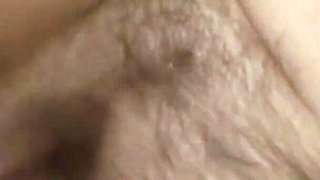This Young Busty Girl Masturbates Her Hairy Pussy at the Casting