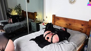 Latex fetish brunette dreams of fat rod in webcam video