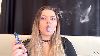 Worship My Smoke: BBW Goddess Puffs Cig & Vape